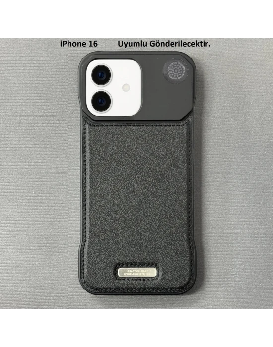 iPhone 16 Parfümlü Koku Hazneli MagSafe Uyumlu Deri Kılıf