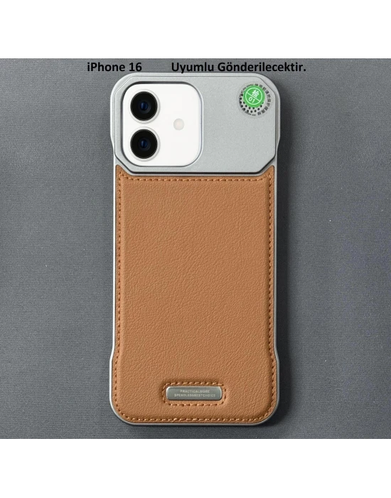 iPhone 16 Parfümlü Koku Hazneli MagSafe Uyumlu Deri Kılıf