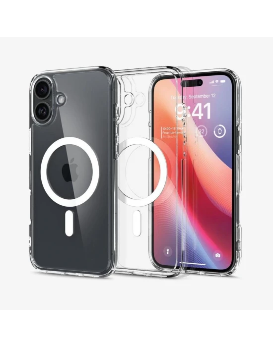iPhone 16 Plus Kılıf Crystal MagSafe Özellikli Şeffaf