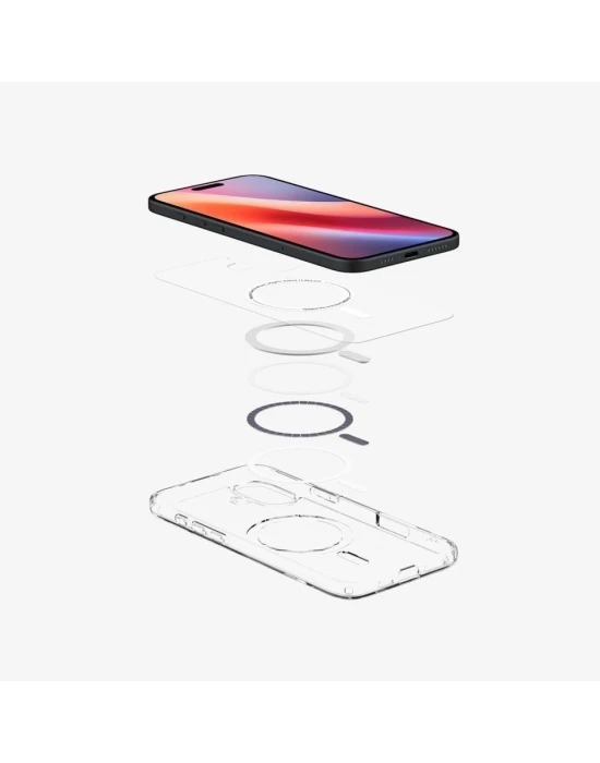 iPhone 16 Plus Kılıf Crystal MagSafe Özellikli Şeffaf