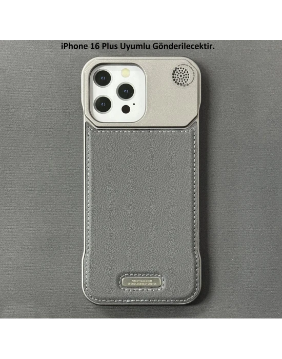 iPhone 16 Plus Parfümlü Koku Hazneli MagSafe Uyumlu Deri Kılıf