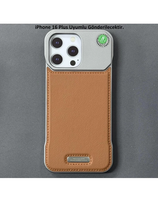 iPhone 16 Plus Parfümlü Koku Hazneli MagSafe Uyumlu Deri Kılıf