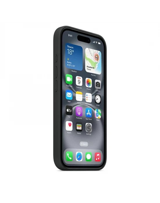 İphone 16 Premier Siyah Silikon Telefon Kılıfı
