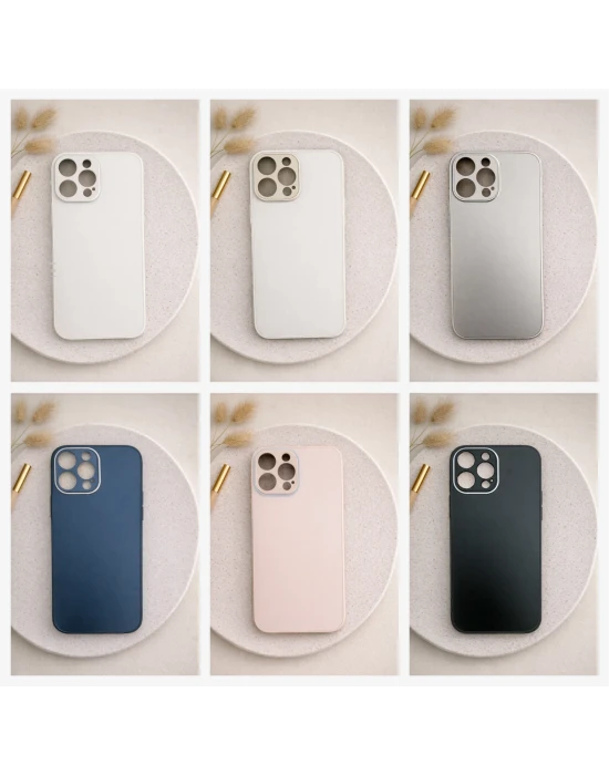 İphone 16 PRO ile Uyumlu Mat Elektro Cam Telefon Kılıfı