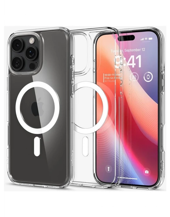 iPhone 16 Pro Kılıf Crystal MagSafe Özellikli Şeffaf