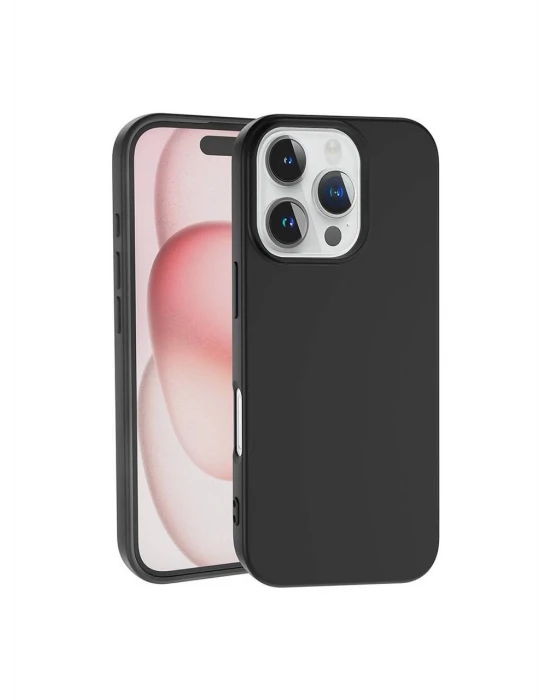 İphone 16 Pro Max Premier Siyah Silikon Telefon Kılıfı