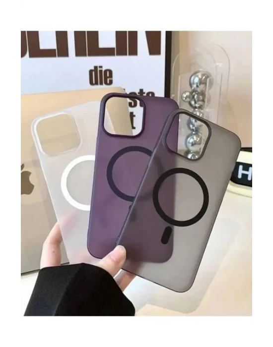 İphone 16 Pro Max Tuna Buzlu Sert İnce Magsafe Telefon Kılıfı