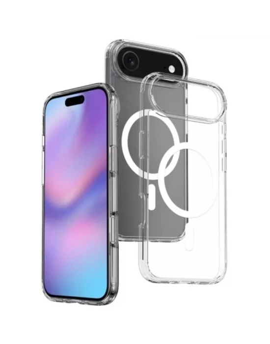 İphone 17 Air Magsafe Sert Şeffaf Telefon Kılıfı