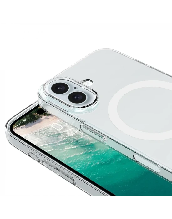 İphone 17 Magsafe Sert Şeffaf Telefon Kılıfı