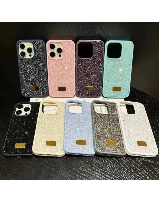 İphone 17  Pro İle Uyumlu İnce Parlak Taşlı Premium Sw Telefon Kılıfı