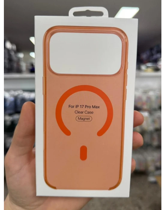İphone 17 Pro Max ile Uyumlu Magsafe Özellikli Kristal Netlik Sararmaz PC Clear Case