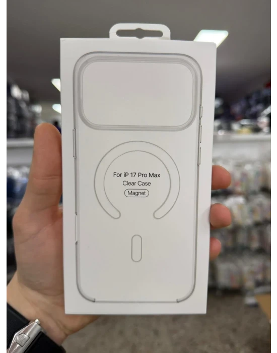 İphone 17 Pro Max ile Uyumlu Magsafe Özellikli Kristal Netlik Sararmaz PC Clear Case