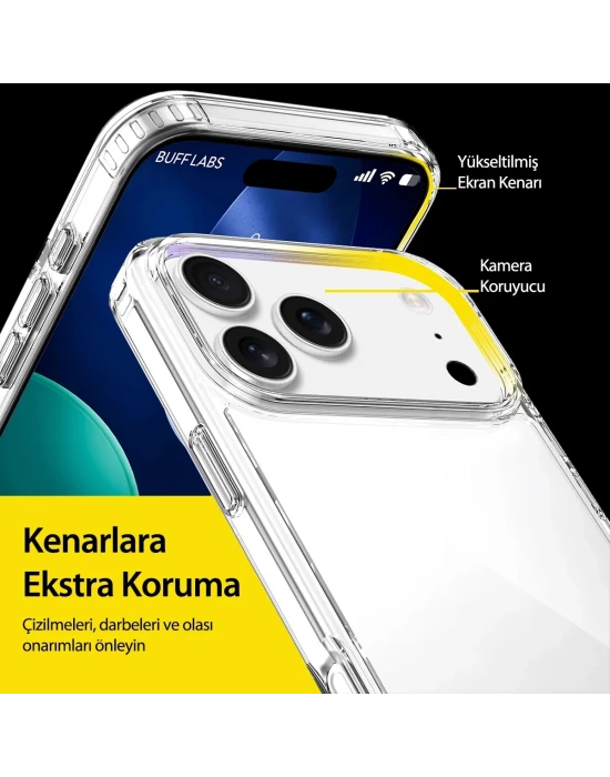 İphone 17 Pro Sert Şeffaf Telefon Kılıfı