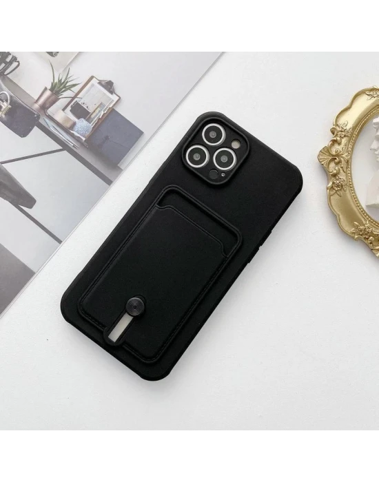iPhone Kartlıklı Silikon Kamera Korumalı Kılıf