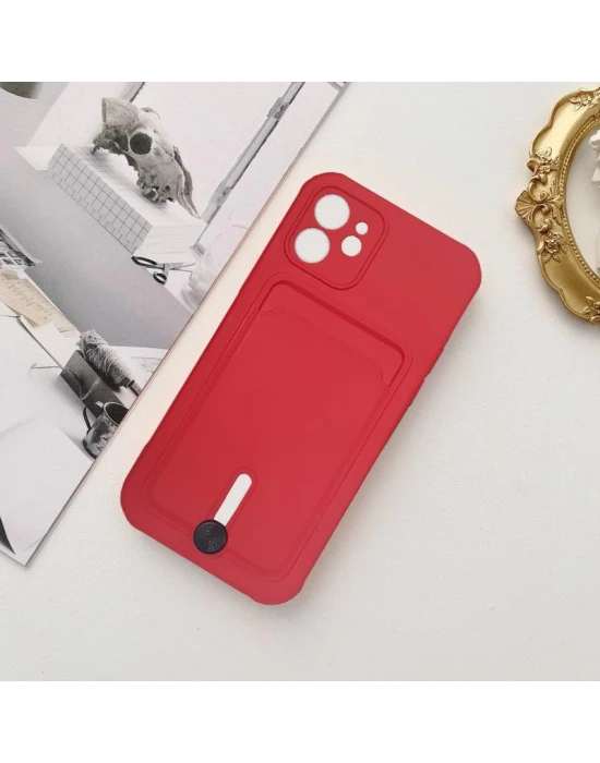 iPhone Kartlıklı Silikon Kamera Korumalı Kılıf