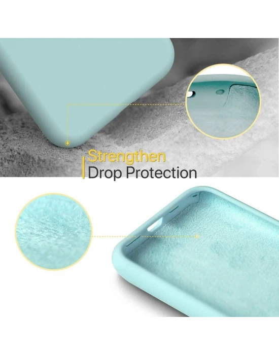 İphone Silikon Case Mikrofiber İç Arka Koruma Telefon Kılıfı