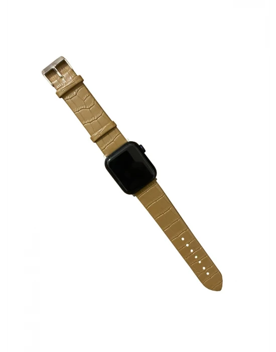 İphone Watch Deri Kopçalı Kordon (42-44-45 mm Uyumlu)