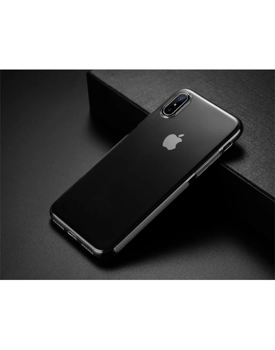 iPhone X Comely Series Şeffaf Silikon Cep Telefonu Kılıfı