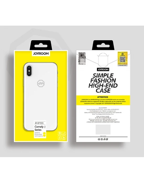 iPhone X Comely Series Şeffaf Silikon Cep Telefonu Kılıfı