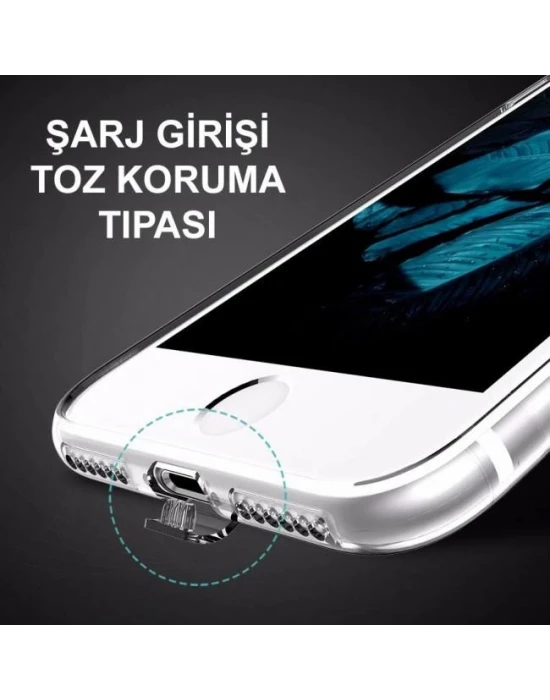 İphone X Şeffaf Tıpalı Kamera Korumalı Silikon Kılıf