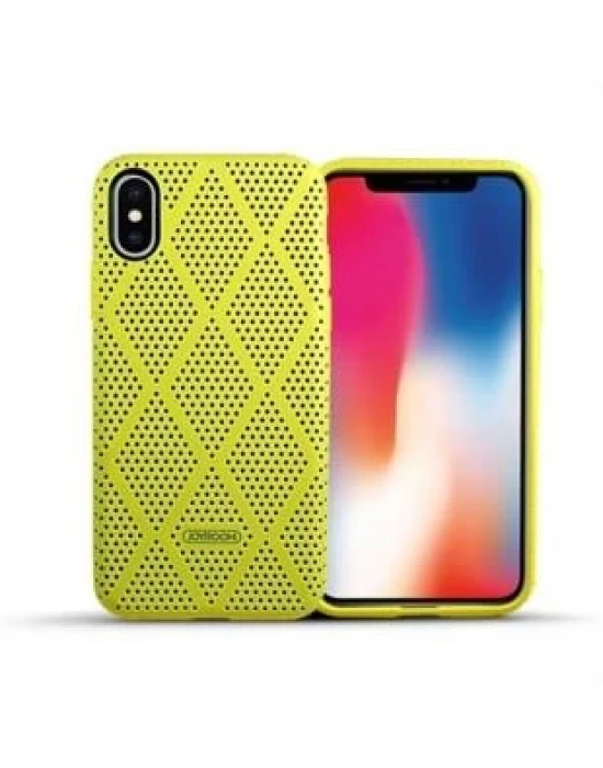 iPhone X/XS Joyroom Huki Series Sarı Delikli Silikon Kılıf
