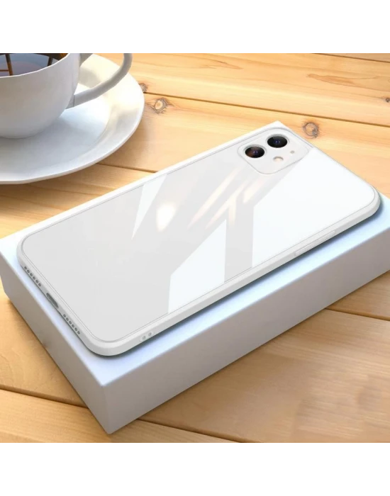 iPhone Xs Max Parlak Cam Kamera Korumalı Telefon Kılıfı
