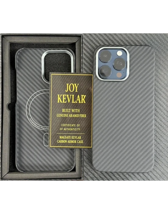 Joykevlar İphone 16 Pro Gerçek Kevlar Carbon Premium Telefon Kılıfı