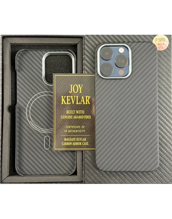 Joykevlar İphone 16 Pro Max Gerçek Kevlar Carbon Premium Telefon Kılıfı