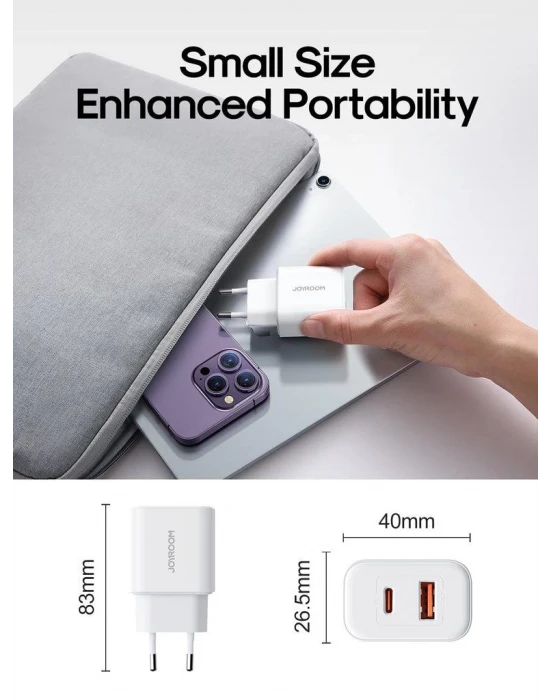 Joyroom 20W Pd Adaptör Ve Type-C To Lightning Kablo Seti