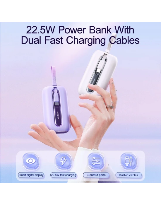 Joyroom 22.5W Mini Kablolu Power Bank 10.000 mAh