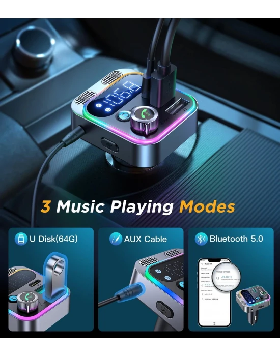 Joyroom 48W Araç şarj Wireless FM Transmitter