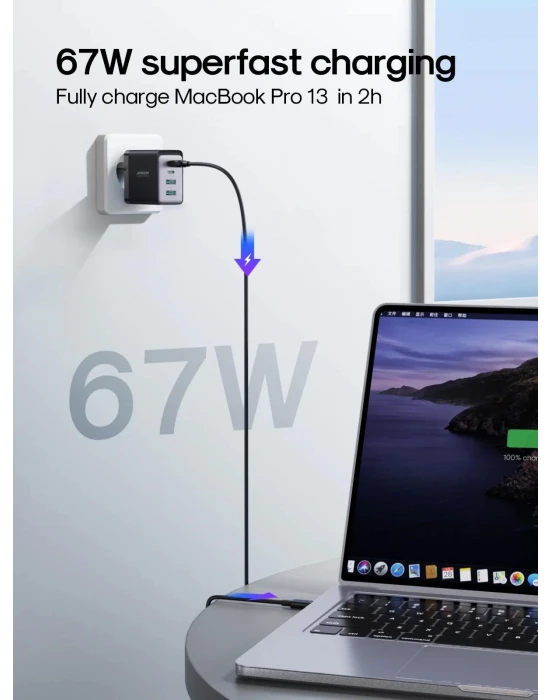 Joyroom 67 W Pd Usb Çoklu Şarj Kablosu
