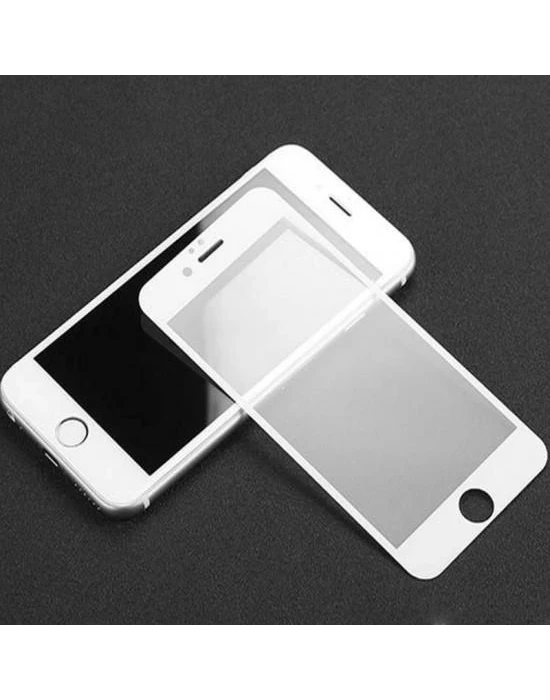 Joyroom Alen Matte Full Cam iPhone 7-8 Plus Temperli Cam Ekran Koruyucu Beyaz