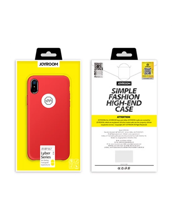 Joyroom Apple iPhone XR  Lyber Serisi Renkli Silikon Kılıf Apple iPhone XR Kırmızı