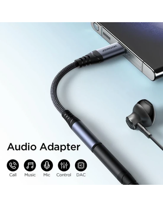 Joyroom Arama Destekli Ses Adaptörü Type-C - 3.5 mm