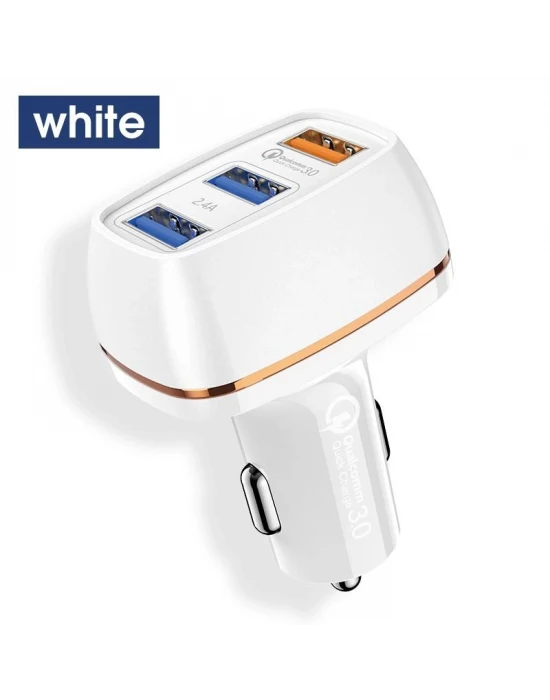 Joyroom C-M303 QC 3.0 30W 3xUSB Araç Şarj Cihazı