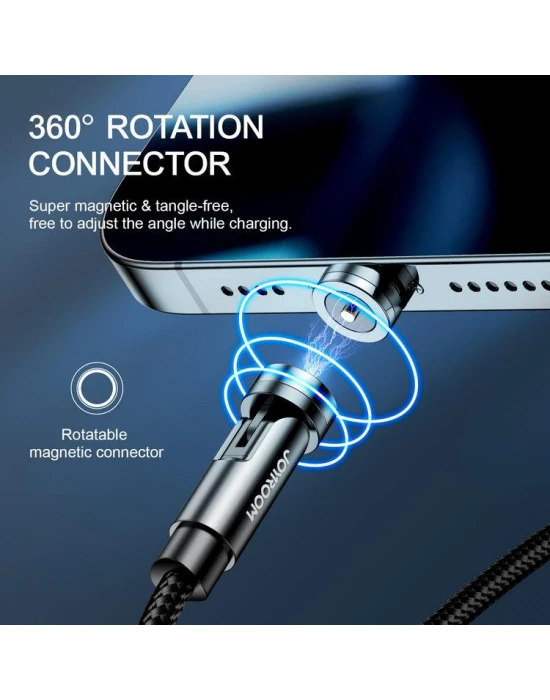 Joyroom Çoklu Manyetik Şarj Kablosu Lightning + Type-C + Micro 1.2 Metre