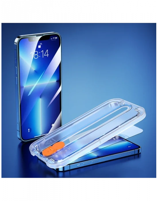 Joyroom İphone 12 Pro Max Şeffaf Kurulum Aparatlı Cam Ekran Koruyucu