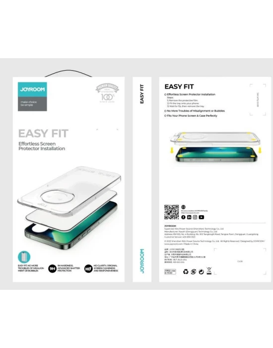 Joyroom İphone 12pro Max Hd Kurulum Aparatlı Cam Ekran Koruyucu