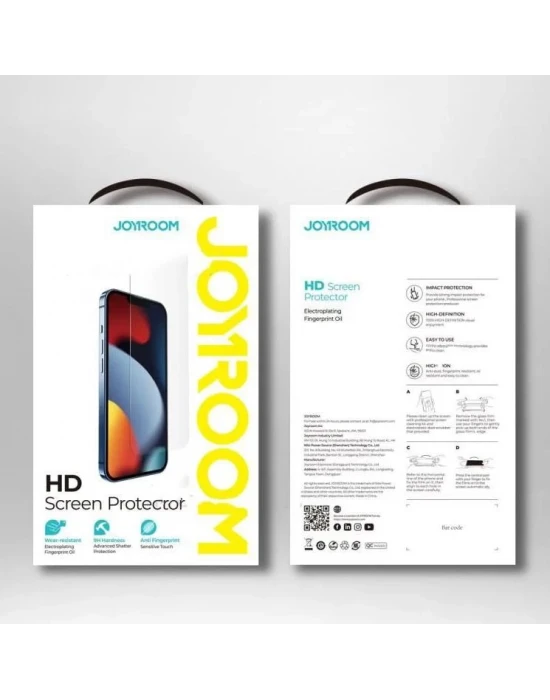 Joyroom İphone 14 Pro Max HD Temperli Cam Ekran Koruyucu