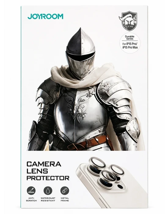 Joyroom İphone 15 Pro /15 Pro Max ile Uyumlu Kamera Premium Lens Koruyucu