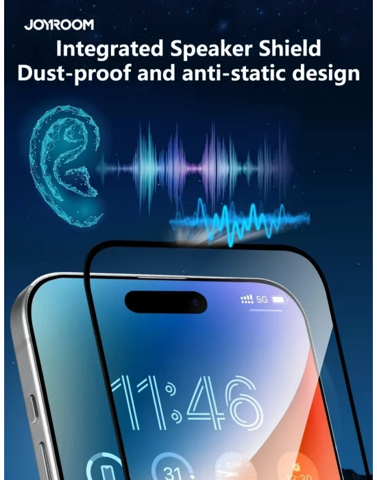 Joyroom İphone 15 Pro Eyecare Göz Korumalı Ekran Koruyucu