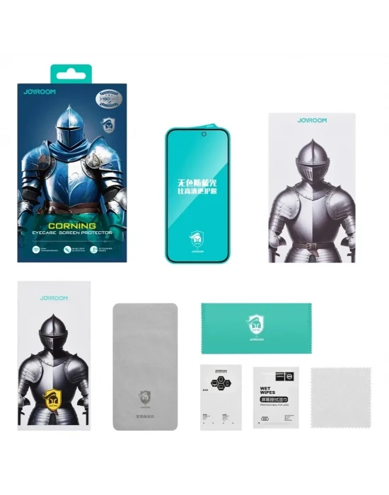 Joyroom İphone 15 Pro Max Eyecare Göz Korumalı Gorilla Cam Ekran Koruyucu