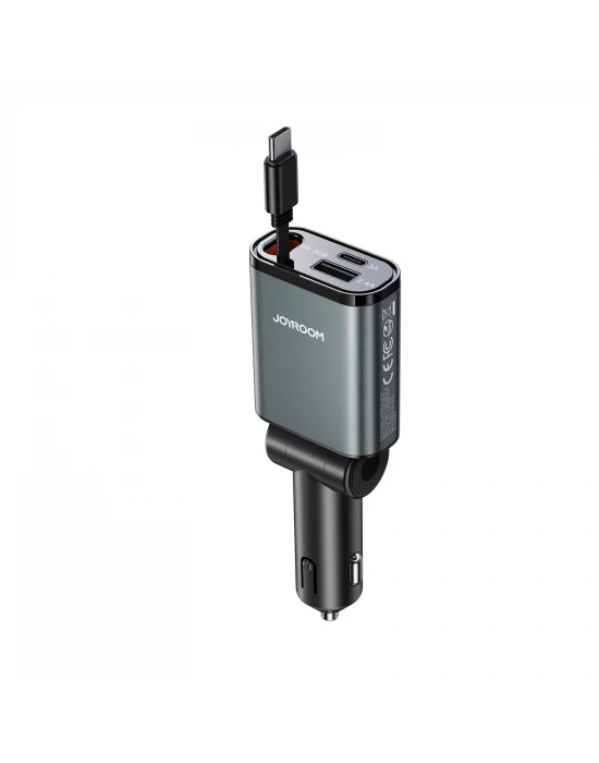 Joyroom JR-CCL07 45W 3 Port Pd+Usb Çekmeli Araç Şarj