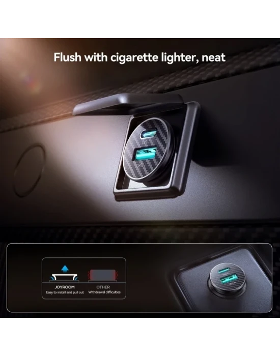 Joyroom JR-CCN16 15W 2 Çıkışlı Usb ve Type-c Mini Araç Şarj