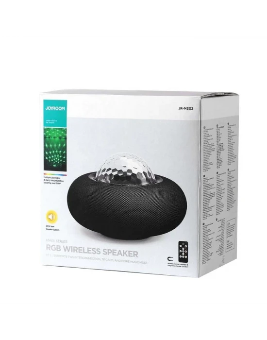 Joyroom JR-MS02 Maya Serisi RGB Kablosuz Hoparlör-Siyah