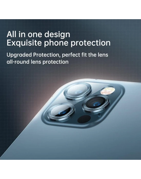 Joyroom JR-PF688 iPhone 12 Pro Renkli Kamera Lens Koruyucu
