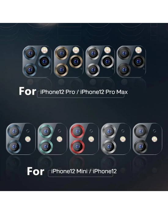Joyroom JR-PF688 iPhone 12 Pro Renkli Kamera Lens Koruyucu
