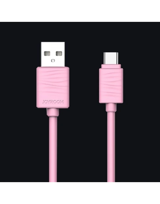 Joyroom JR-S118 Type-C USB Hızlı Şarj ve Data Kablosu 1m Pembe