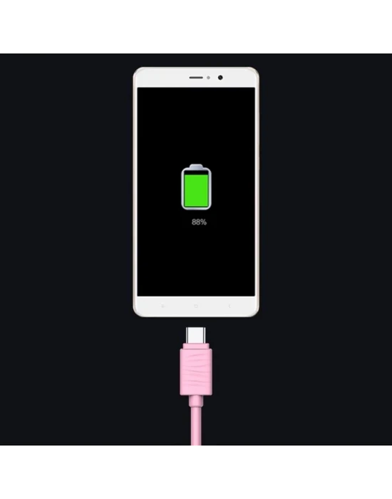 Joyroom JR-S118 Type-C USB Hızlı Şarj ve Data Kablosu 1m Pembe